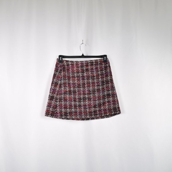 Maison Jules Tweed Mini Skirt, Purple, Size M - Picture 5 of 6